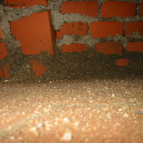 Vue de l'intérieur du four.