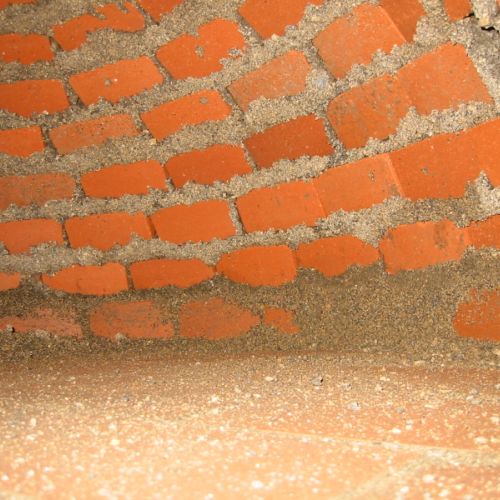 Vue de l'intérieur du four.